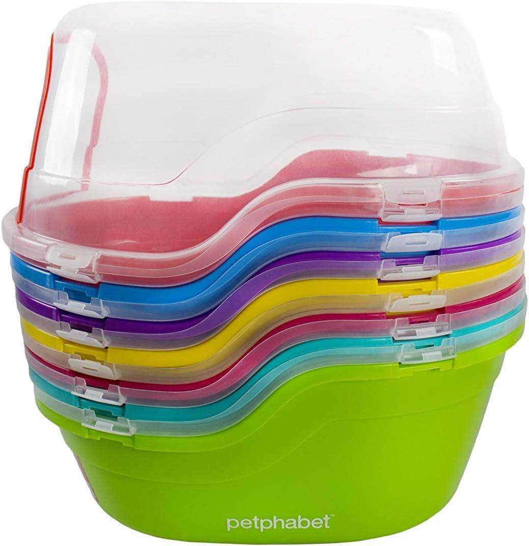 Petfamily Extra Large Cat Litter Box, Color Purple, Jumbo Hooded, 24.8 x 20 x 16.5 in