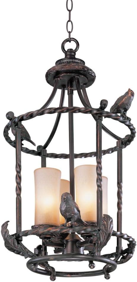 Franklin Iron Works Wrought Bronze Pendant Chandelier 13" Wide Rustic Scavo Glass 4-Light Fixture Dining Room House Foyer Kitchen