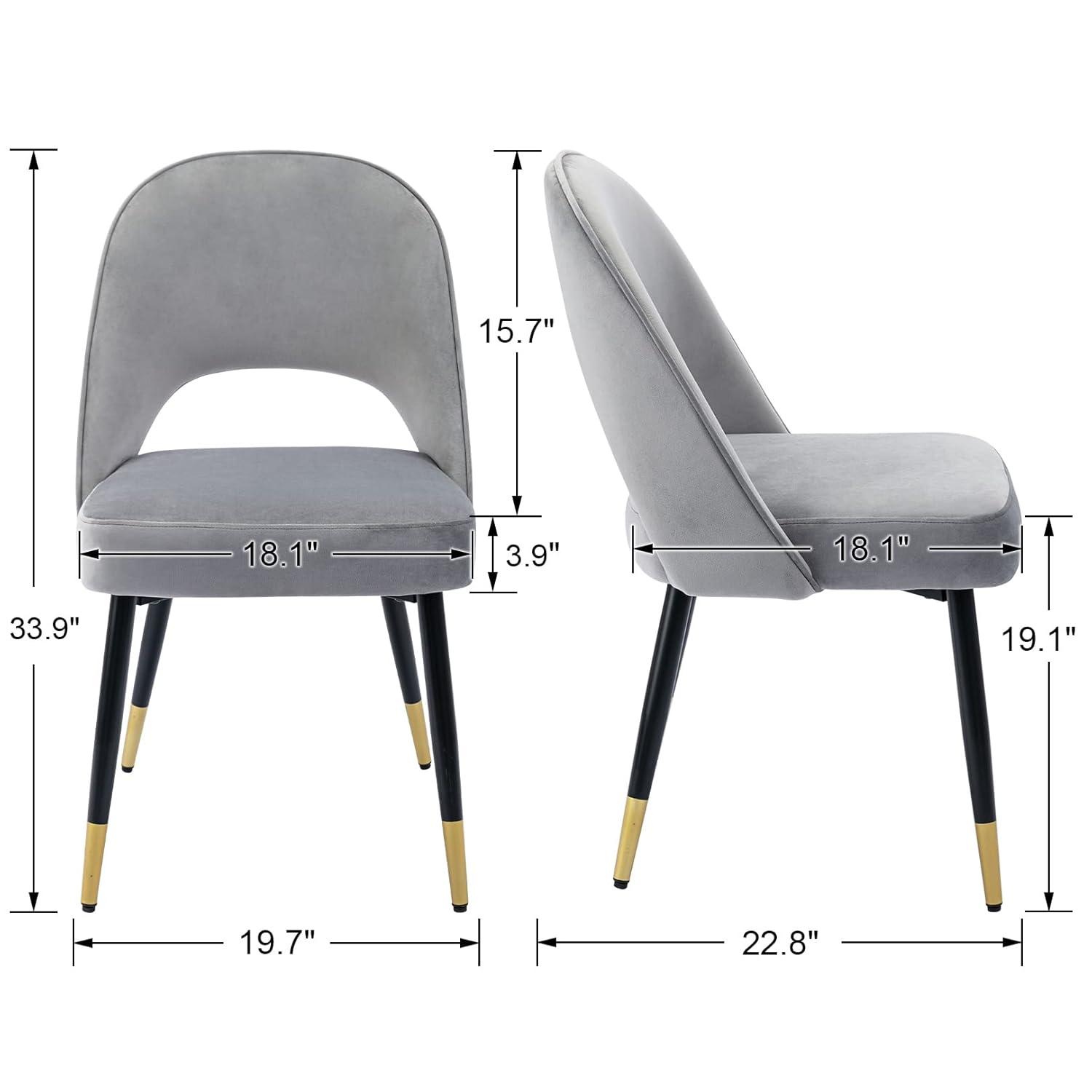 Mercer41 Volena 19.1'' H Velvet Upholstered Side Chair (Set of 2)