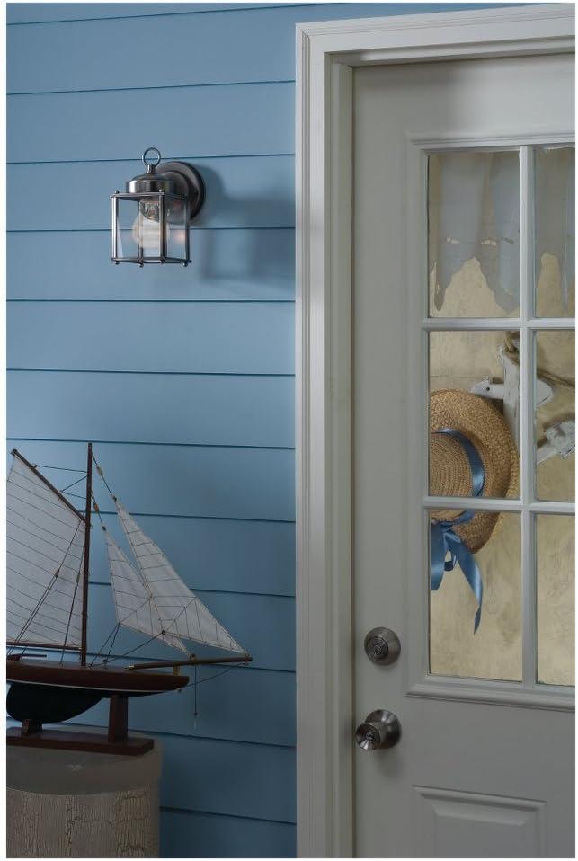 New Castle 1-Light Antique Bronze Outdoor Wall Lantern Sconce