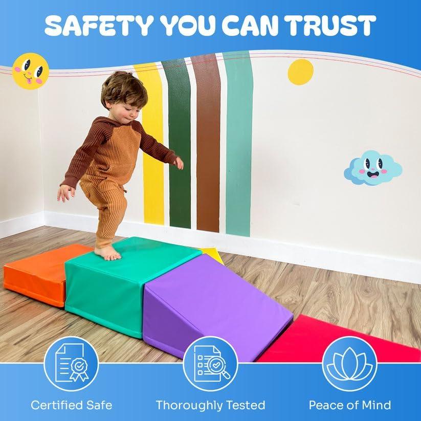 New Bounce 5 Pc Corner Soft Play Area Set