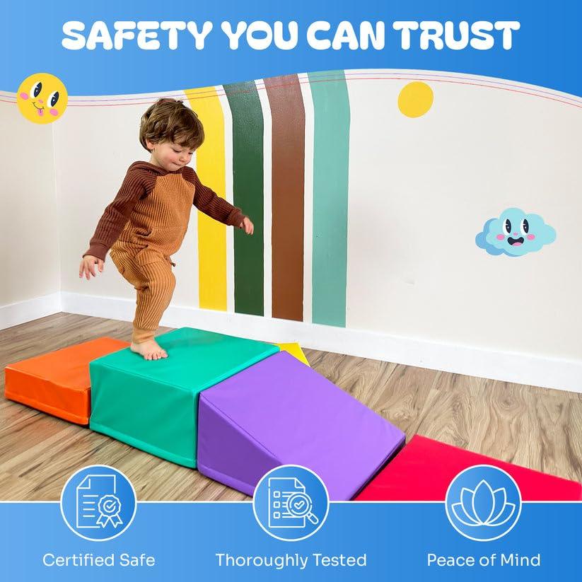 New Bounce 5 Pc Corner Soft Play Area Set