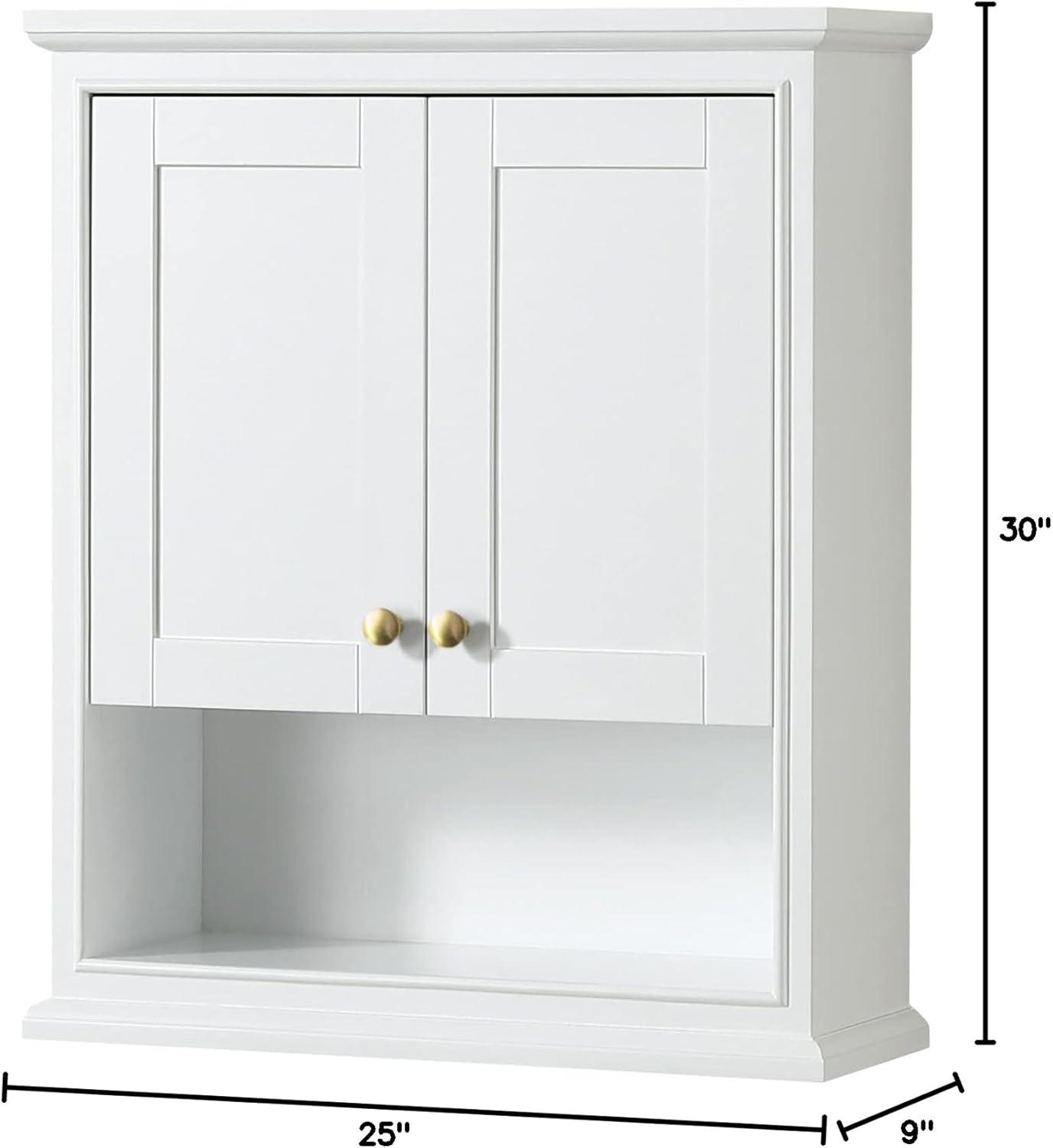 Wyndham Collection Wcs2020wc Deborah 30" Wood Wall Mounted Bathroom Cabinet - White /