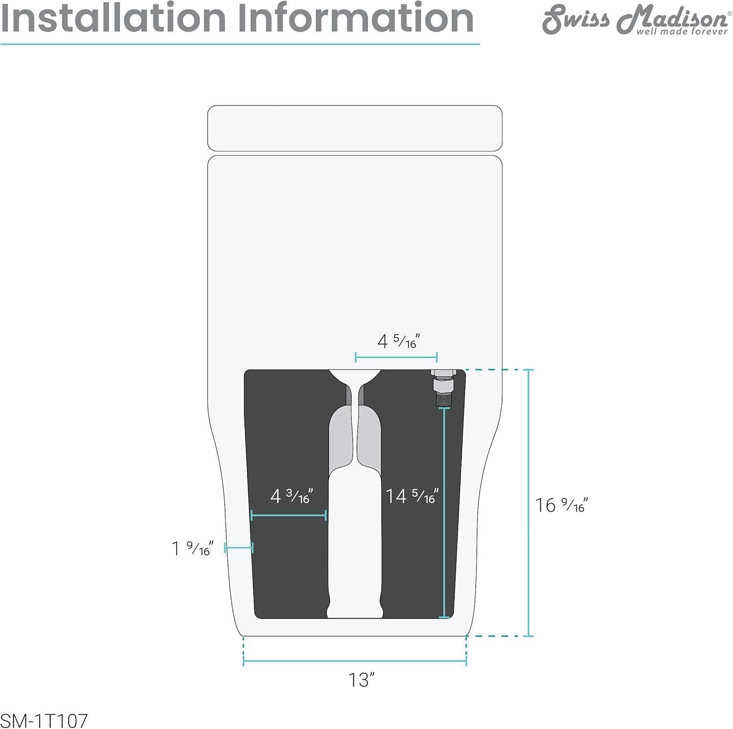 Concorde One-Piece Square Toilet Dual-Flush 1.1/1.6 gpf