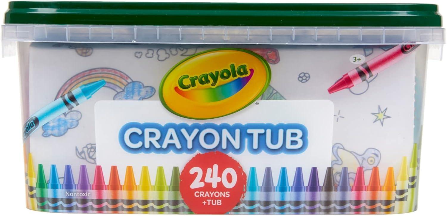 Crayola Crayon Tub (240ct), Bulk Crayon Set for Crafting, 120 Unique Colors, Classroom Must Have for Teachers, Coloring Supplies for Kids, 3+ [Amazon Exclusive]