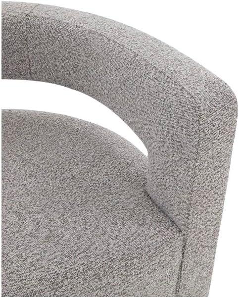 Edgar Velvet Swivel Chair - SFV4764 - Light Grey/Black - Safavieh Couture