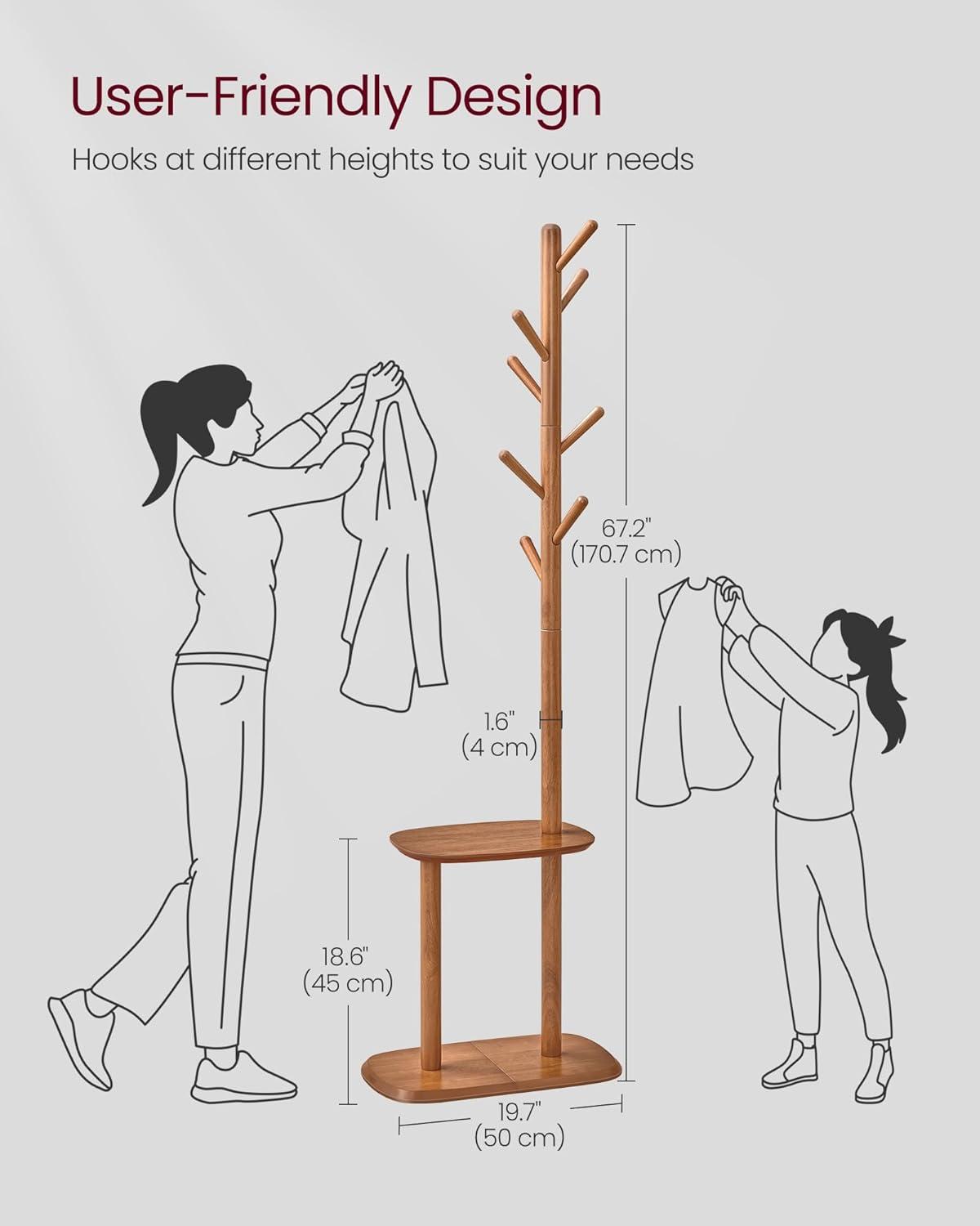Latitude Run® Coat Rack Stand With 8 Hooks