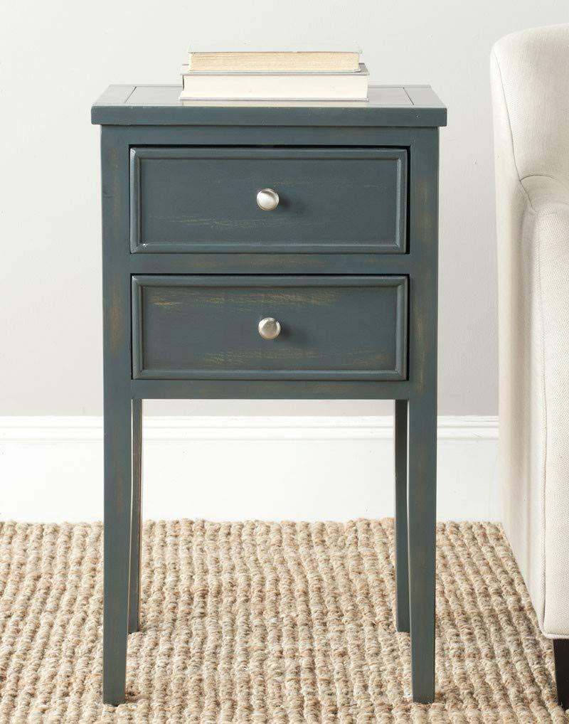 Toby Accent Table with Storage Drawers - Dark Teal - Safavieh.
