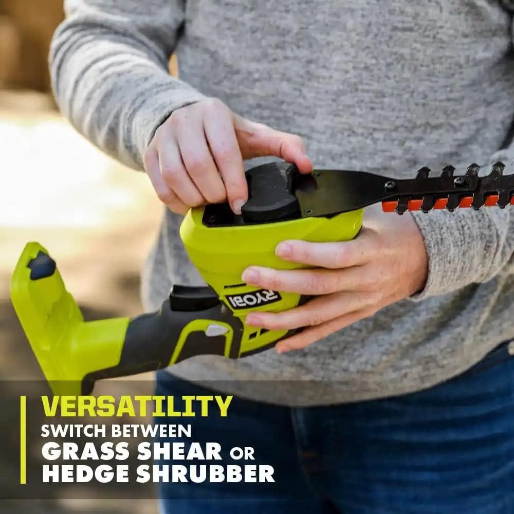 ONE+ 18V Cordless Grass Shear and Shrubber Trimmer with 2.0 Ah Battery and Charger