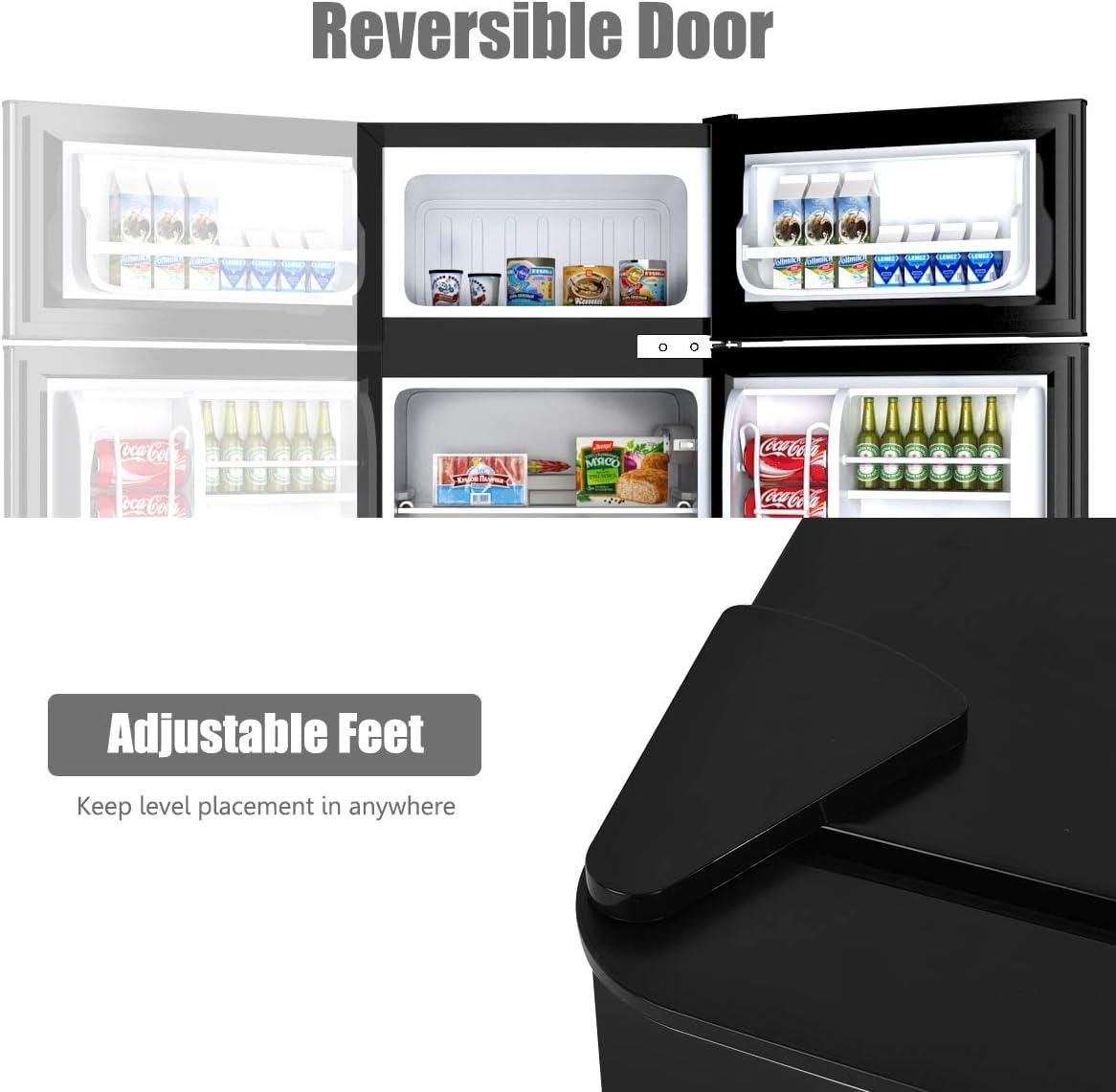 FORCLOVER FORCLOVER 3.2 Cubic Feet Freestanding Mini Fridge with Freezer