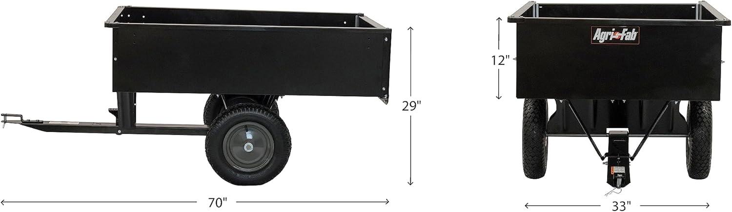 Agri-Fab 750 lb Black Steel Utility Dump Trailer