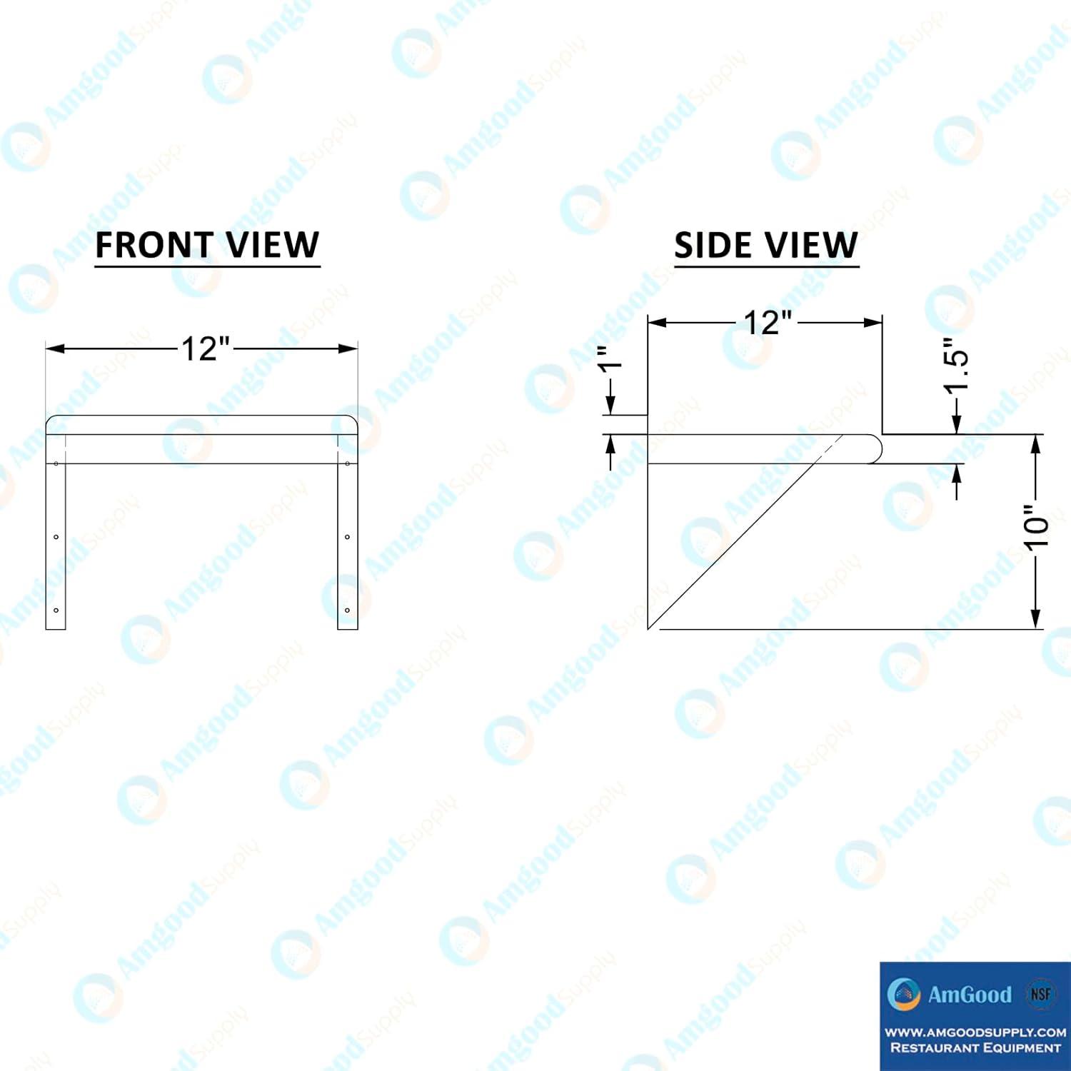 Amgood Utility Metal Wall Shelf.