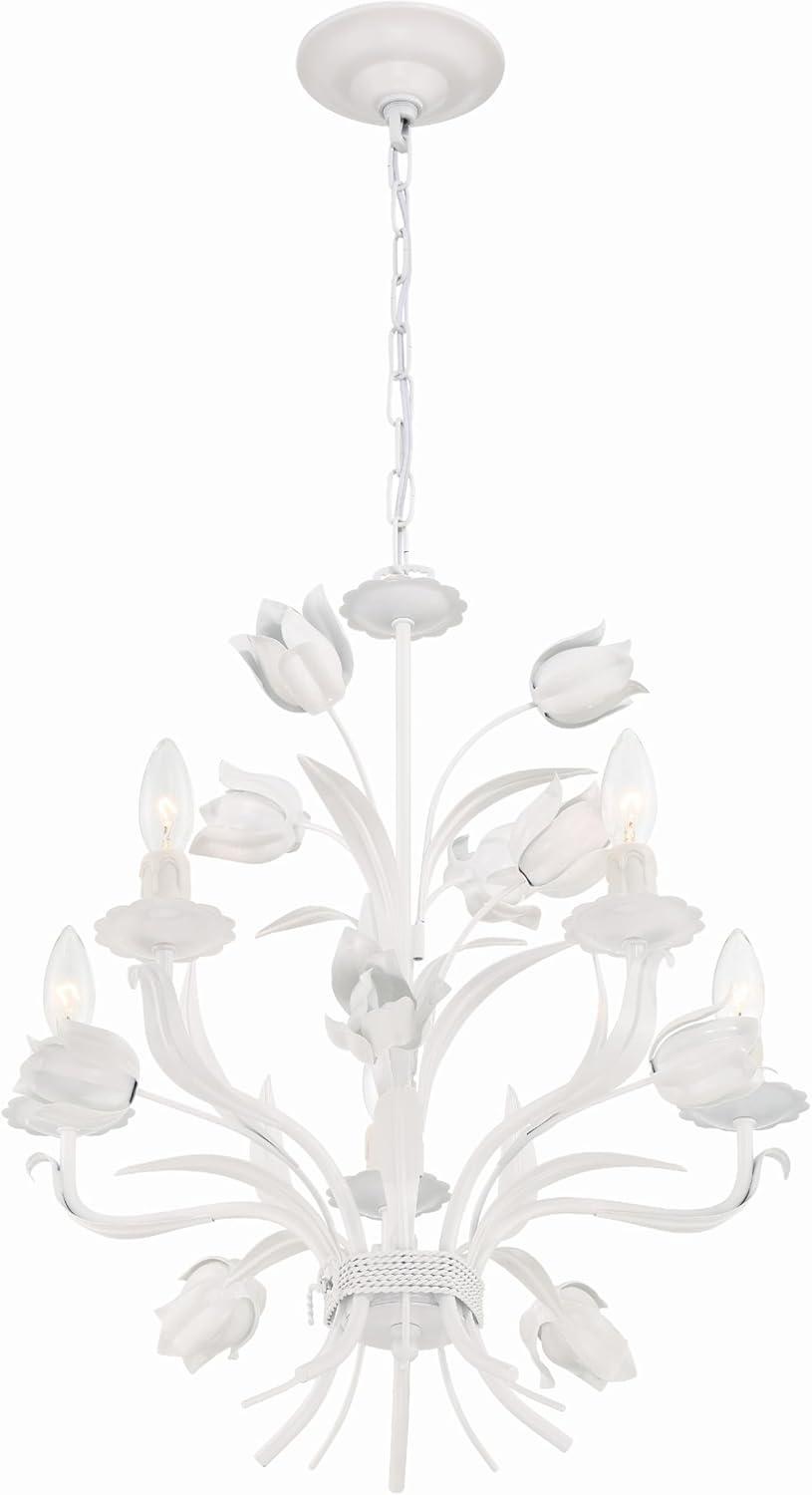 Crystorama Lighting Southport 5 - Light Chandelier in Wet White