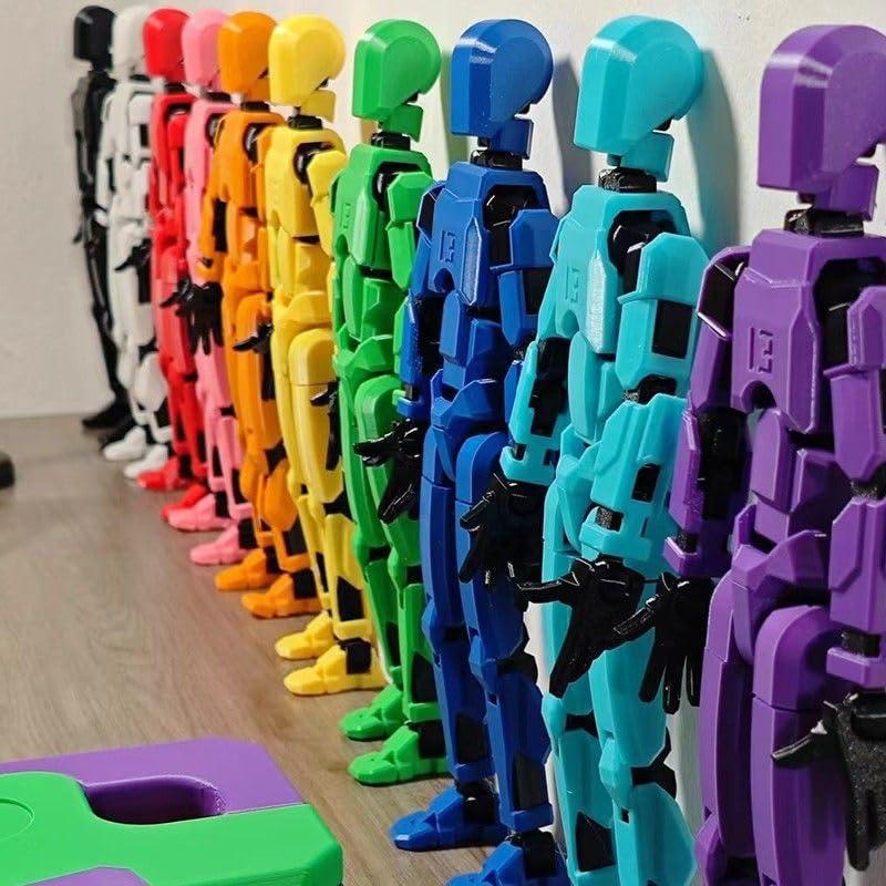 5PCS Assembly Completed T13 Action Figure 3D Printed Multi-Jointed Movable,Lucky 13 Action Figures,Multi-Articular Action Figures,Desktop Decorations,Creative Gifts (5 Colors)