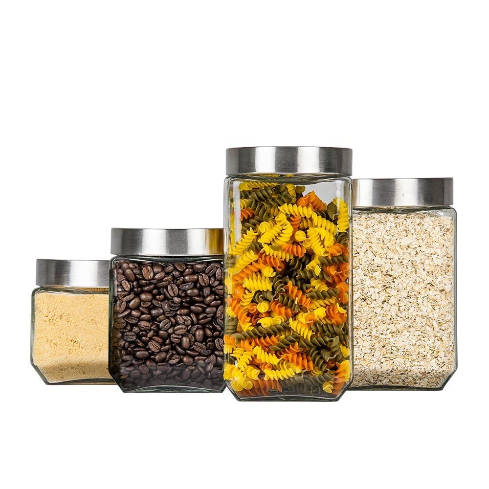 Prep & Savour Glass Canister - Set of 4