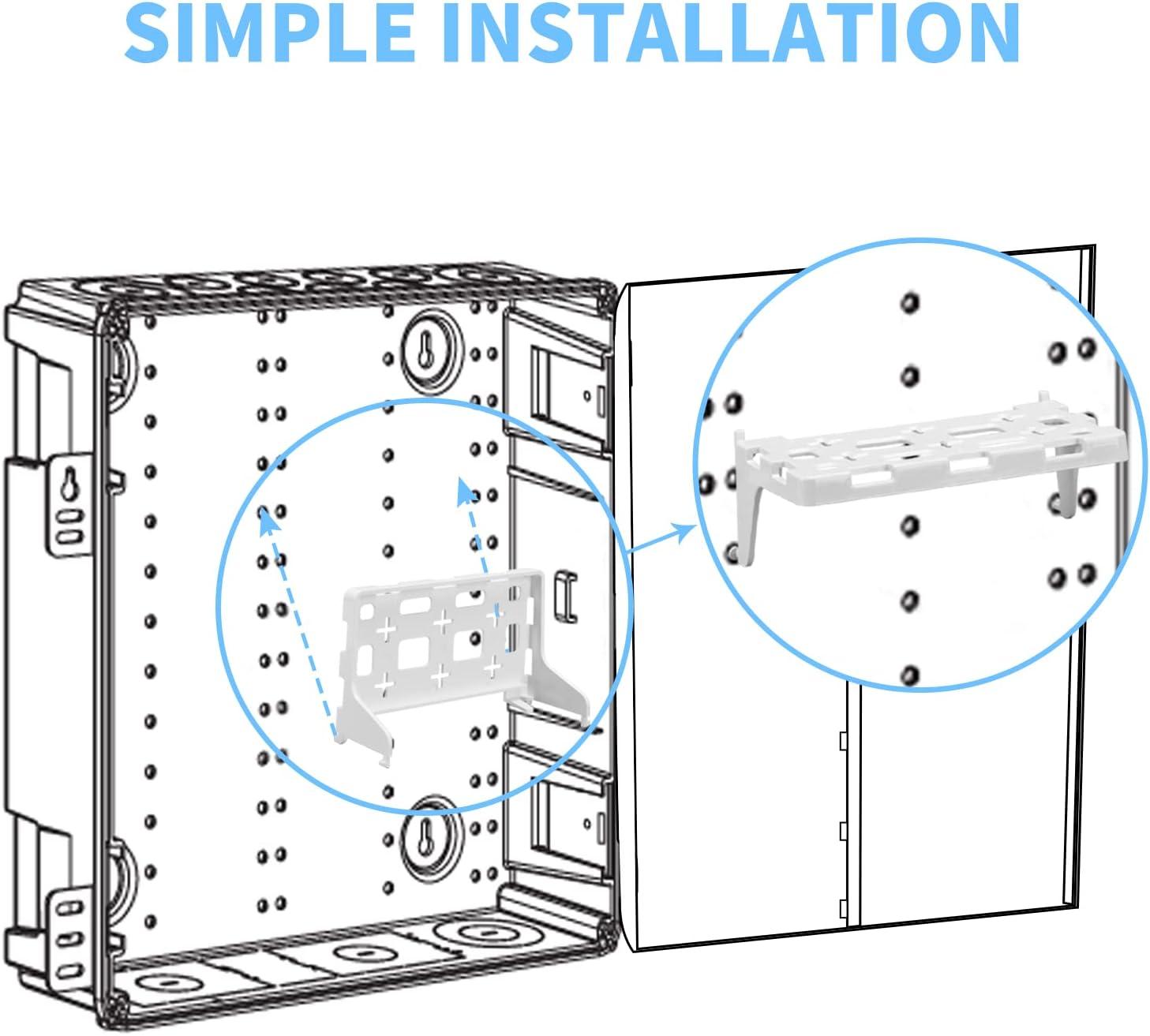 White Polycarbonate Universal Network Device Shelf Bracket