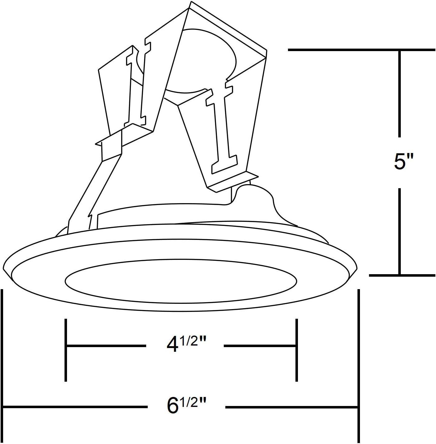 White Glass 5'' Circular Shower Recessed Trim