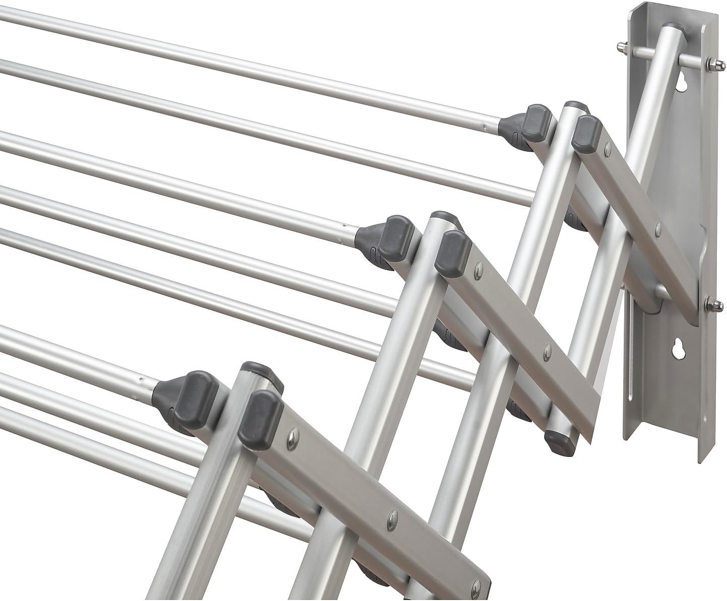 Woolite Accordion Wall Drying Rack Collapsible, Aluminum