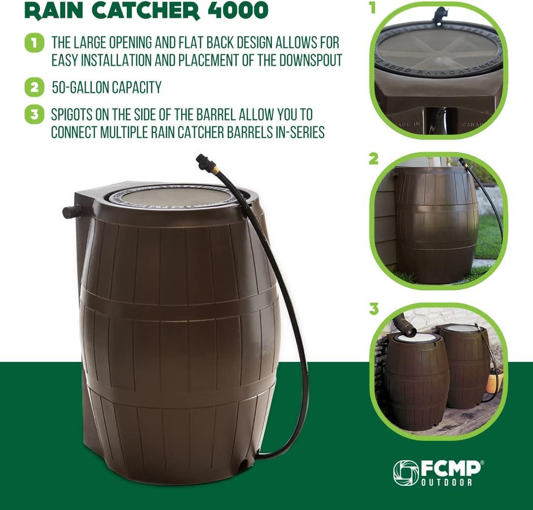 FCMP Outdoor FCMP Outdoor Rain Water Catcher Barrel Container