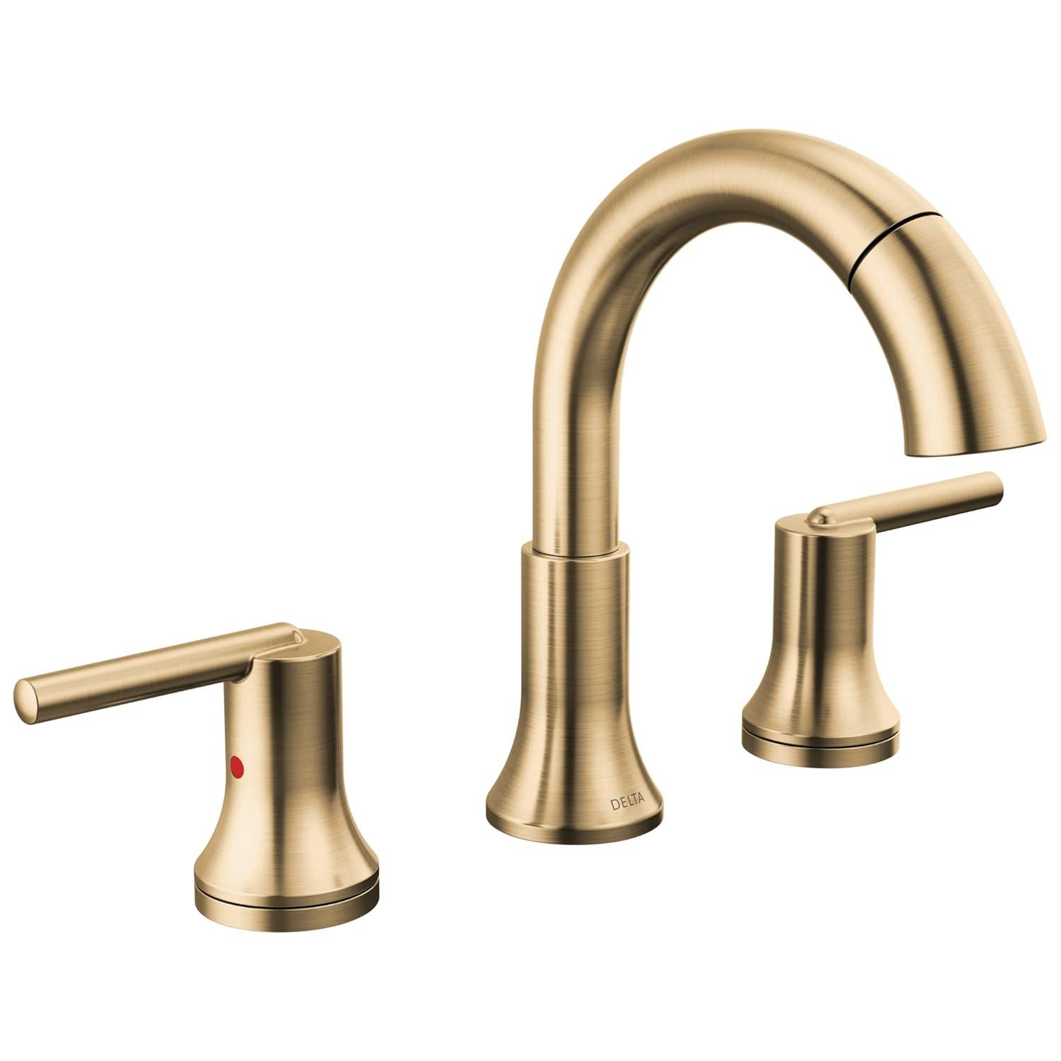 Trinsic Widespread Bathroom Faucet 3 Hole, 2-handle Bathroom Sink Faucet with Drain Assembly