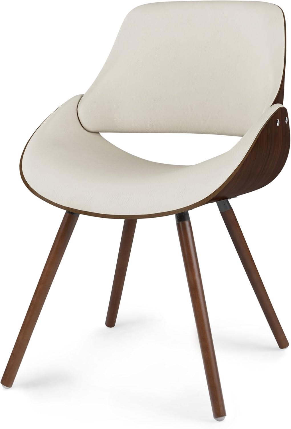 Simpli Home Malden Upholstered Dining Chair with Ergonomic Solid Wood Frame and Mid-Century Modern Style