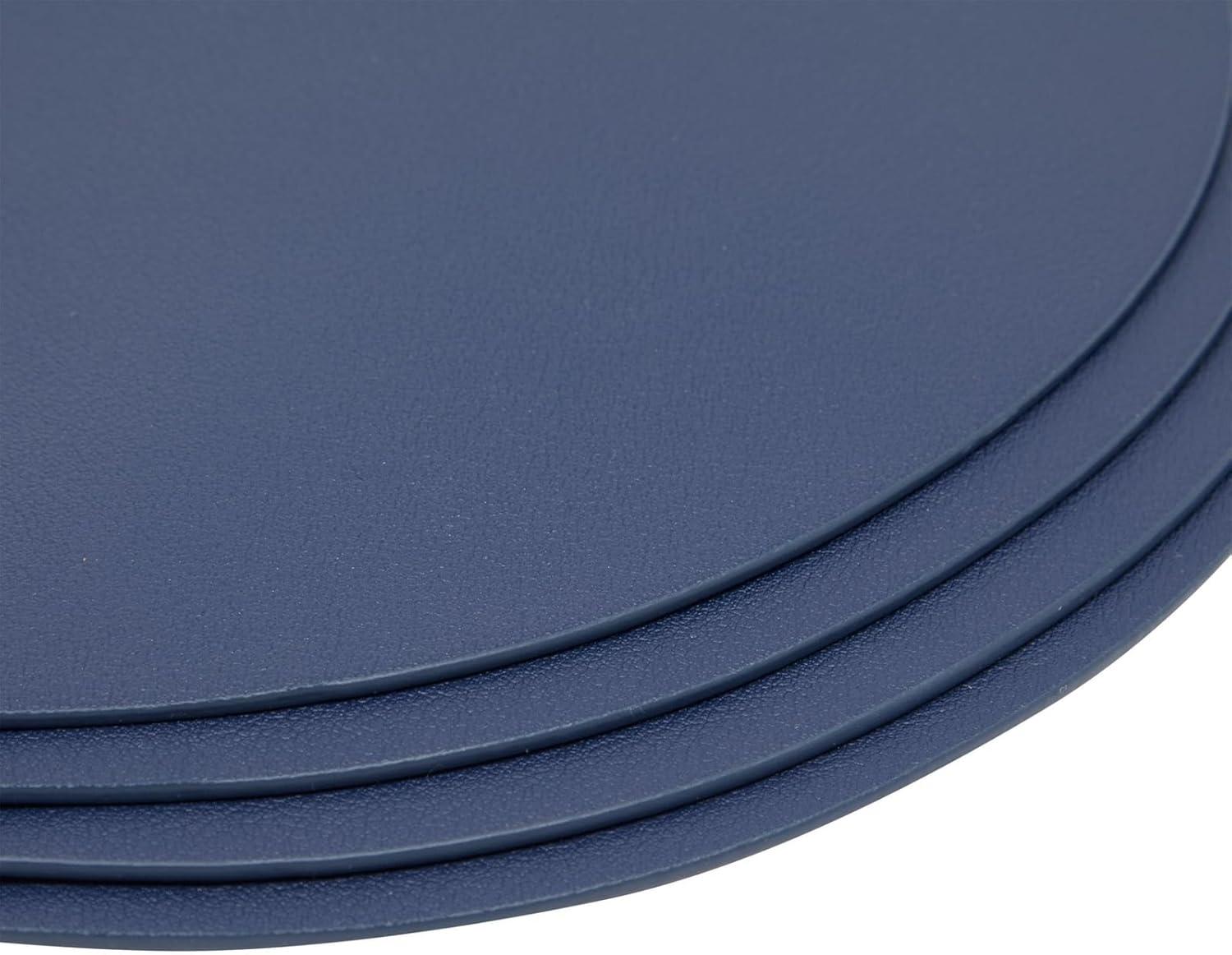 Juvale Set of 4 Wedge Placemats for Round Dining Tables with Matching Coasters, 8 Pieces, Blue