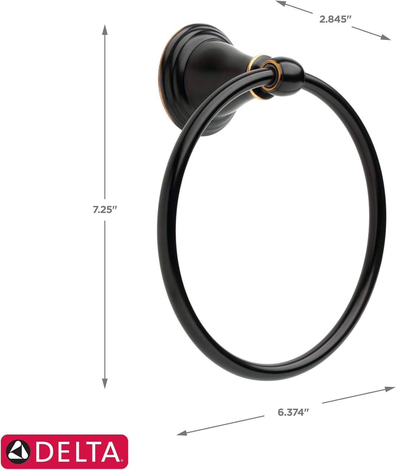 Windemere Wall Mount Round Closed Towel Ring Bath Hardware Accessory