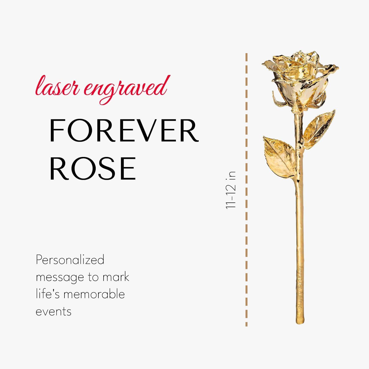 24K Gold Dipped Rose, Unique & Everlasting Real Hand Dipped in 24K Gold Rose, 11” to 12”