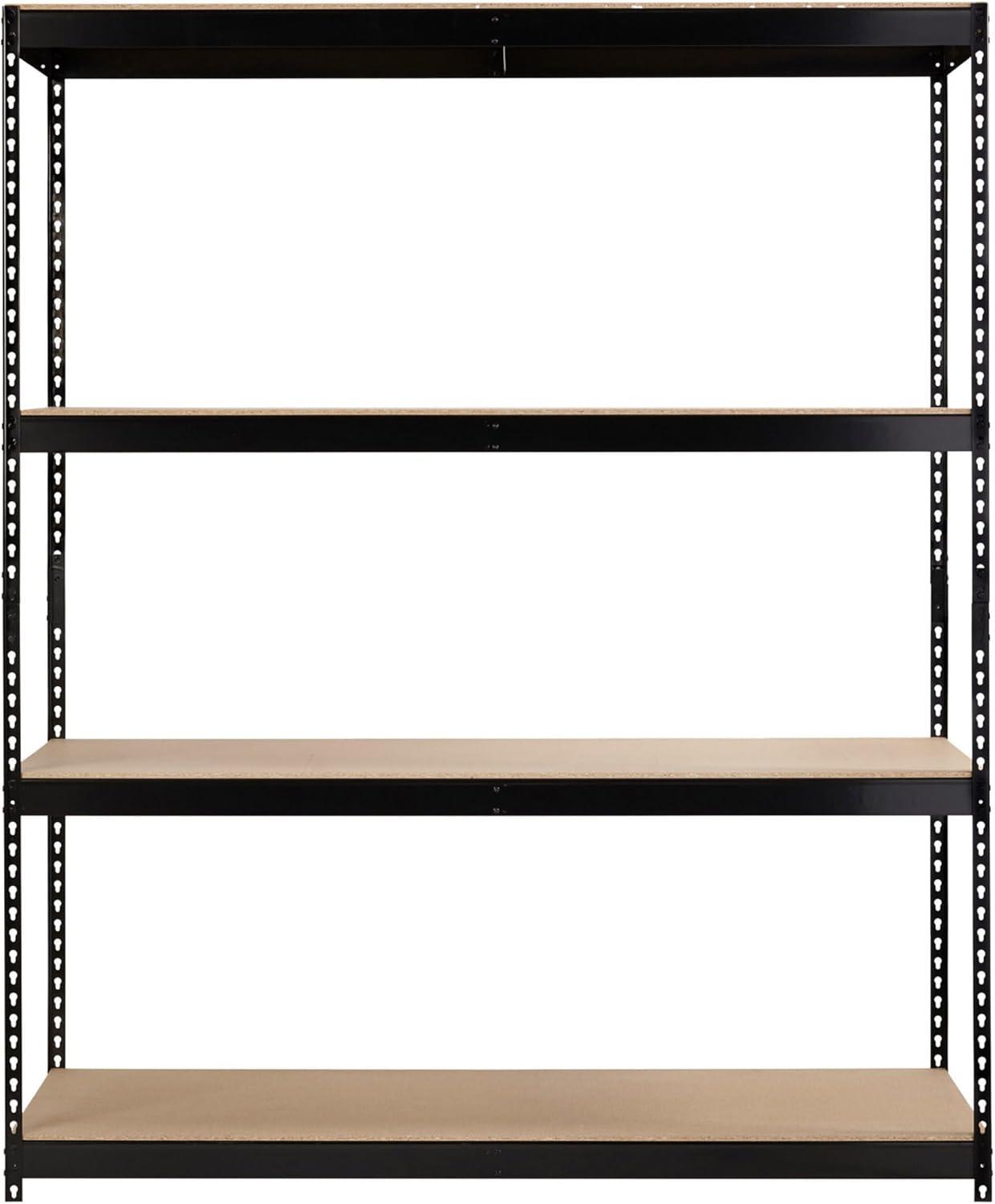 Lorell Archival Shelving 80 x Box - 4 Compartment(s) - 84" Height x 69" Width x 33" Depth - Recycled - Black - Steel, Particleboard - 1Each