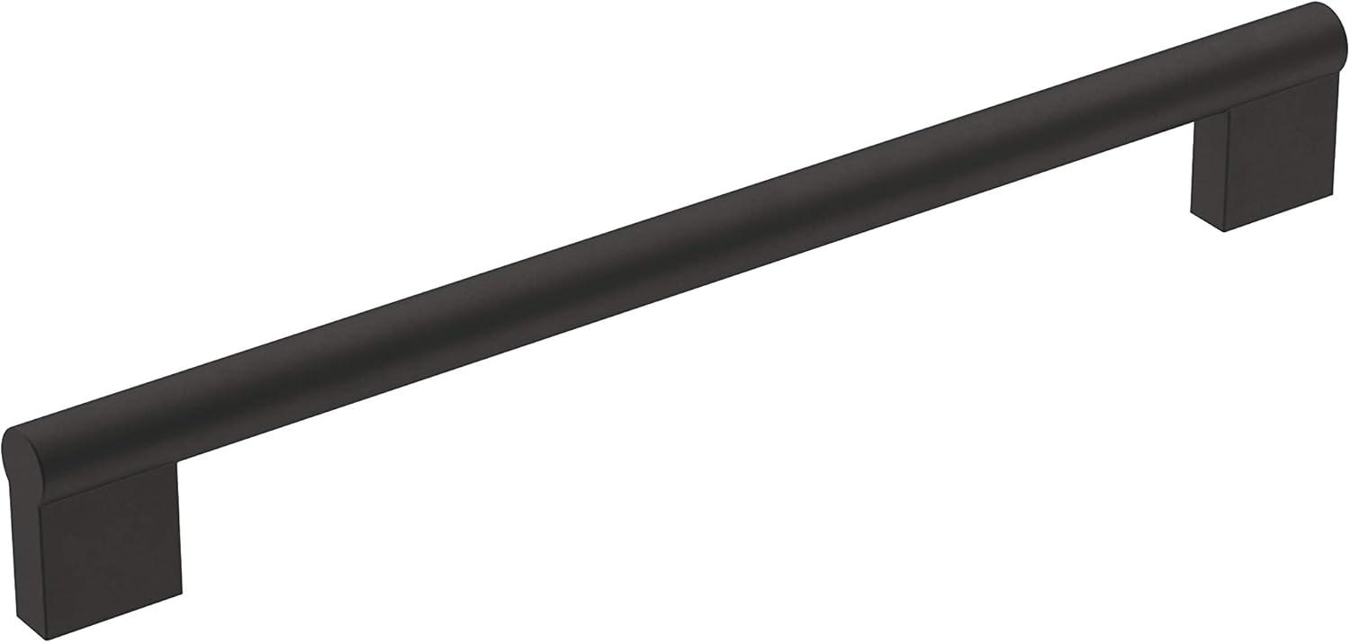 Amerock Versa 8-13/16 inch (224mm) Center-to-Center Matte Black Cabinet Pull