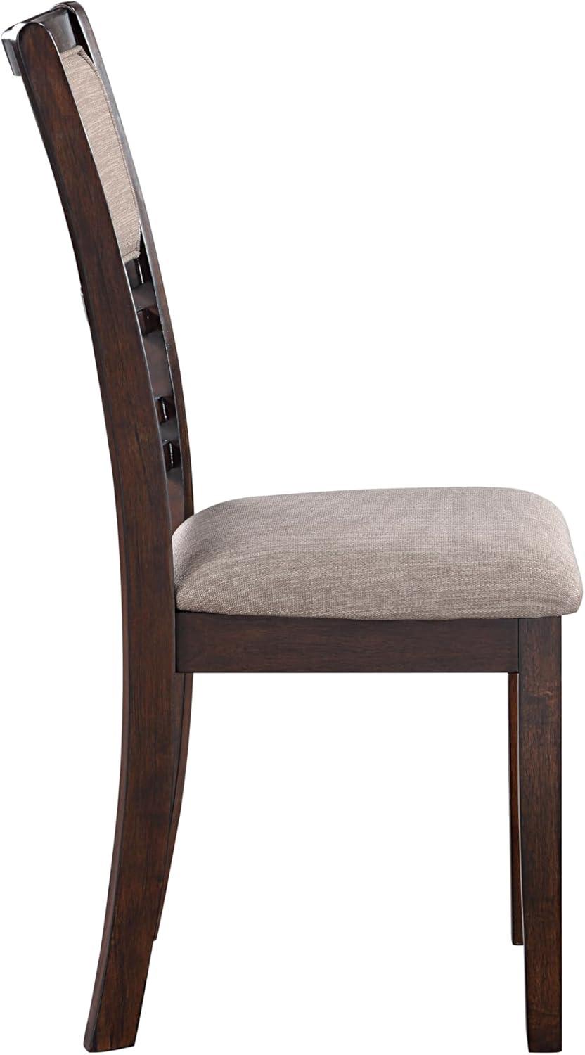 New Classic Furniture, Gia Cherry Wood Dining Chair with Fabric Seat (Set of 4)