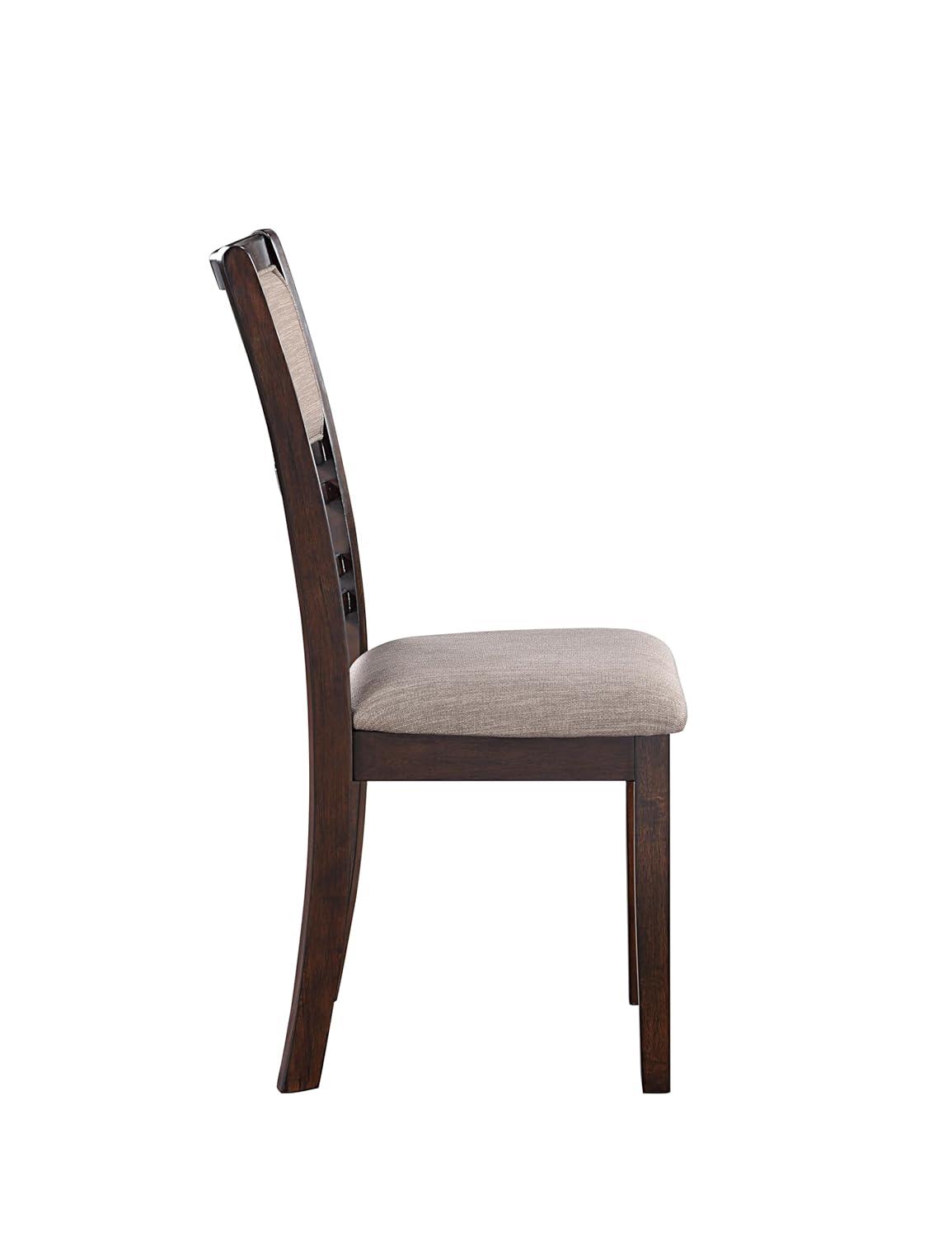 New Classic Furniture, Gia Cherry Wood Dining Chair with Fabric Seat (Set of 4)