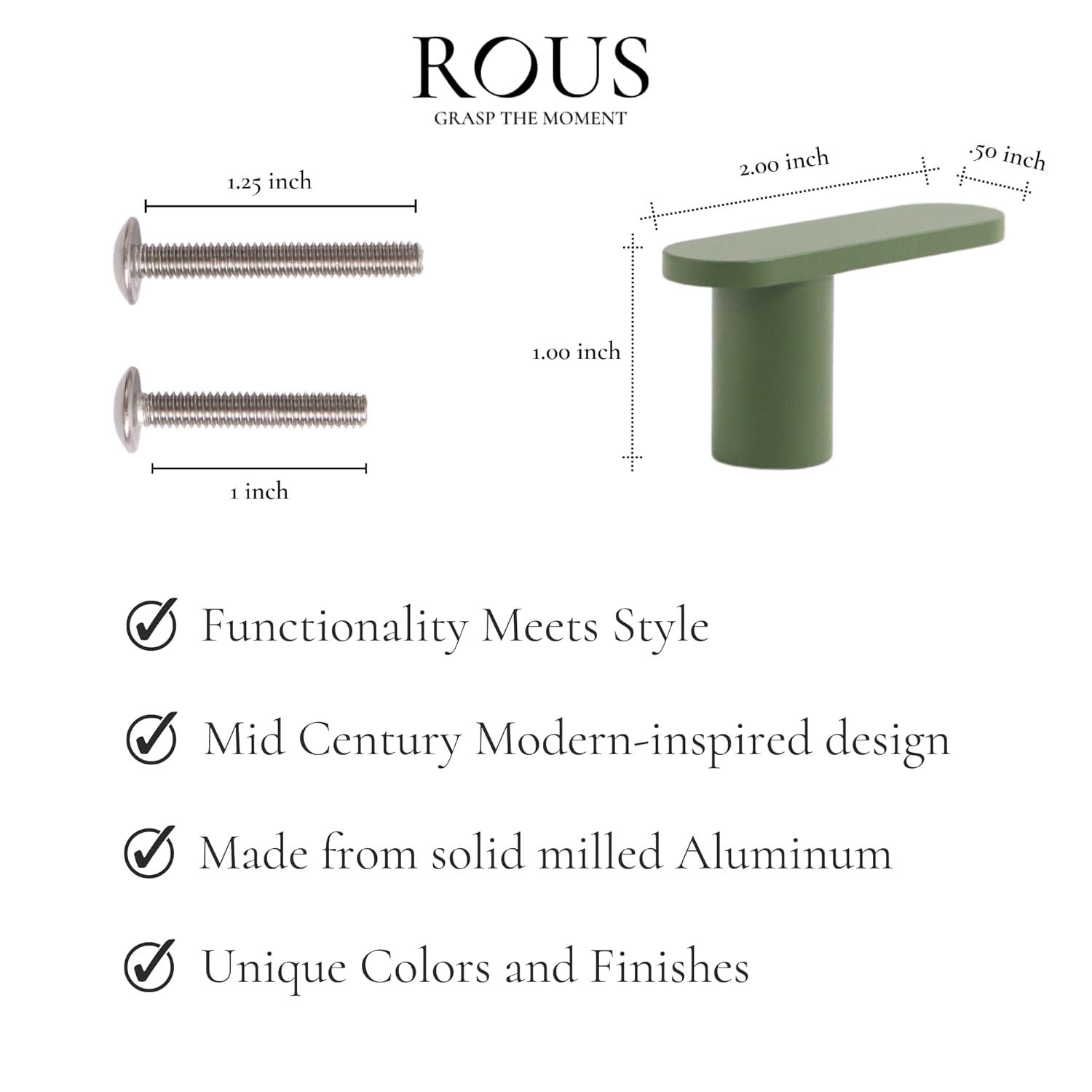 ROUS Hardware Mid Century Modern L-Bar Knob | Wayfair