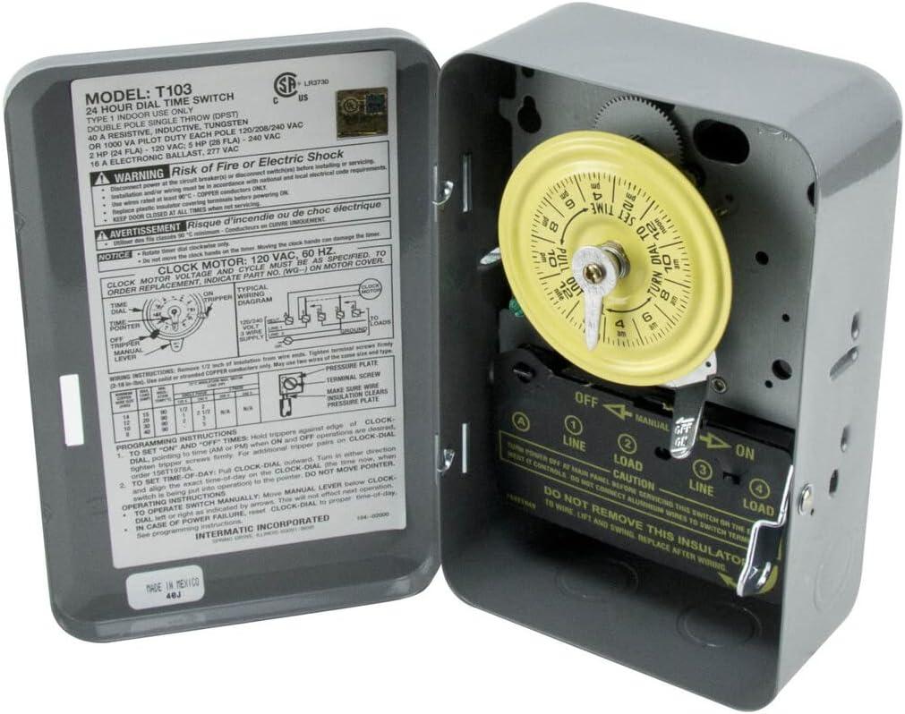 Intermatic Gray 40 Amp Indoor Mechanical Timer Switch