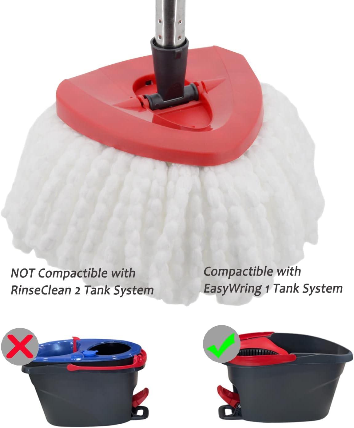 4 Pack Spin Mop Refill - Replacement Head Compatible with O Cedar, Microfiber Spin Mop Refills,clean the floor. Easy Floor Cleaning Mop Head Replacement - Bonison