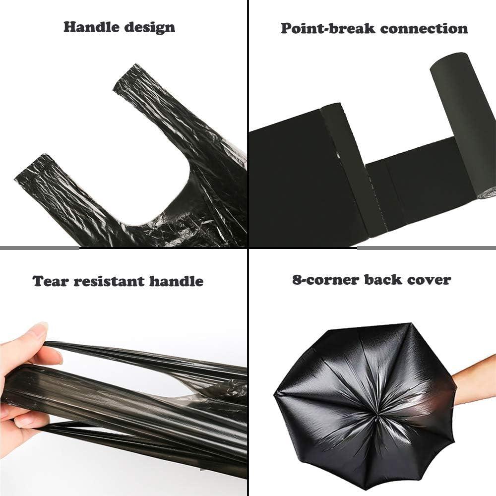 Small Trash Bags,5 Rolls 46x60 Cm 100 PCS 4 Gallon Garbage Bags, For Kitchen Bathroom Bedroom Office Use