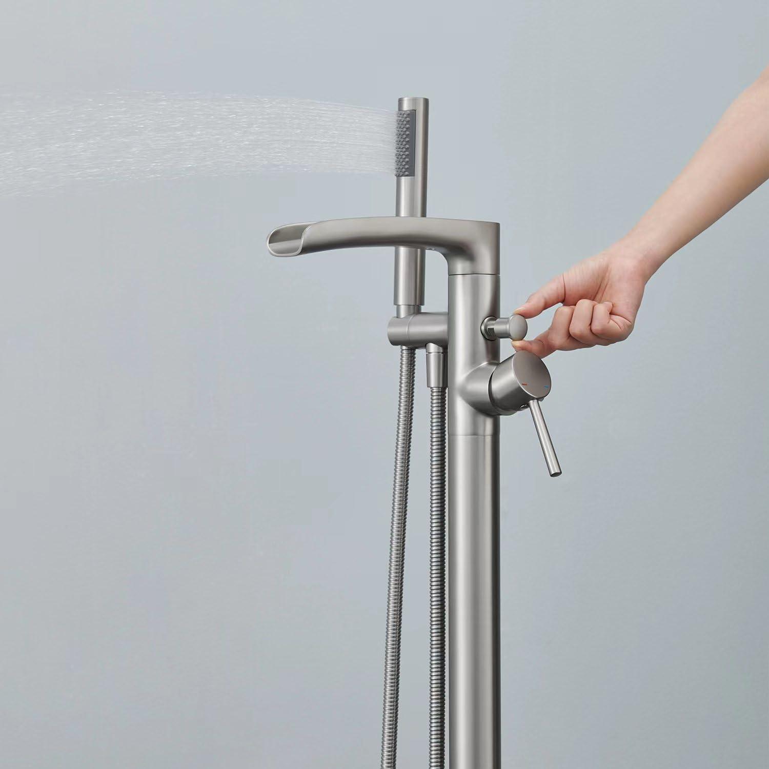 Floor Tub Filler with Diverter