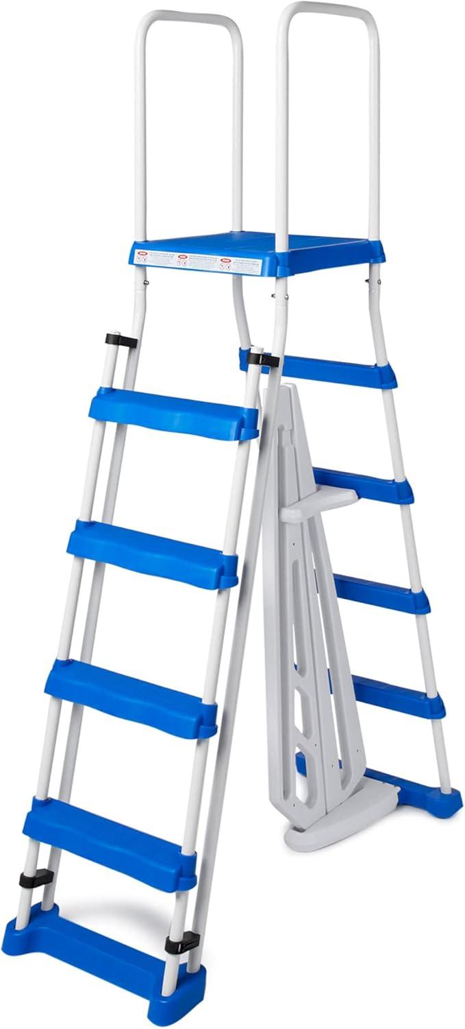 Aquarian Phoenix 18' x 52" Steel Frame Above-Ground Pool Kit, DIY Family Size Backyard Pool with Sand Filter Pump, Ladder, Liner, & Thru-Wall Skimmer