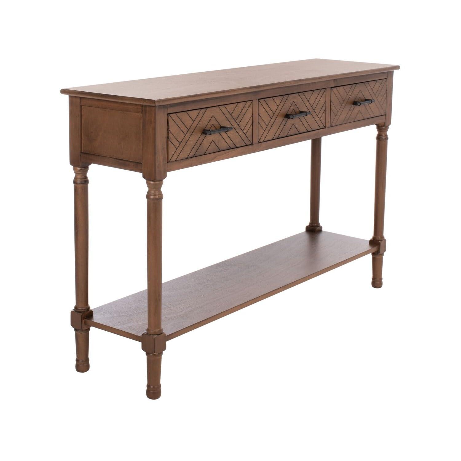 Peyton 3 Drawer Console Table - CNS5705C - Brown - Safavieh