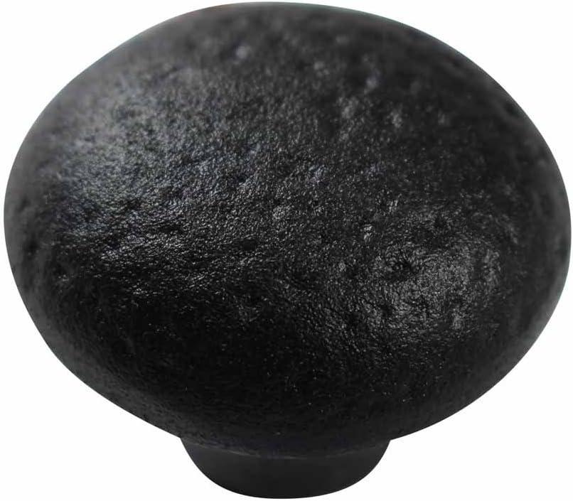 Round Black Iron Kitchen Cabinet Knob Pull Drawer Cupboard Door Pulls|Renovators Supply