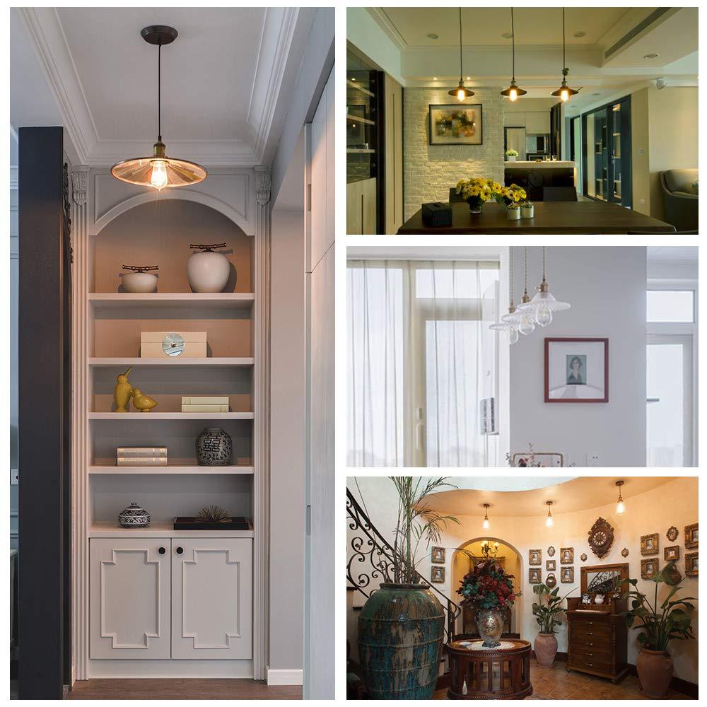 ENERGETIC Vintage LED Edison Light Bulbs, 5000K, 60 Watt Equivalent, ST64 Filament, Tear Drop Antique Decorative Bulbs, E26 Base, UL Listed, 6 Pack