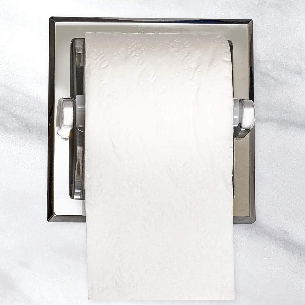 EZ-FLO 15209 Recessed Bathroom Toilet Paper Holder and Roller, Chrome C45