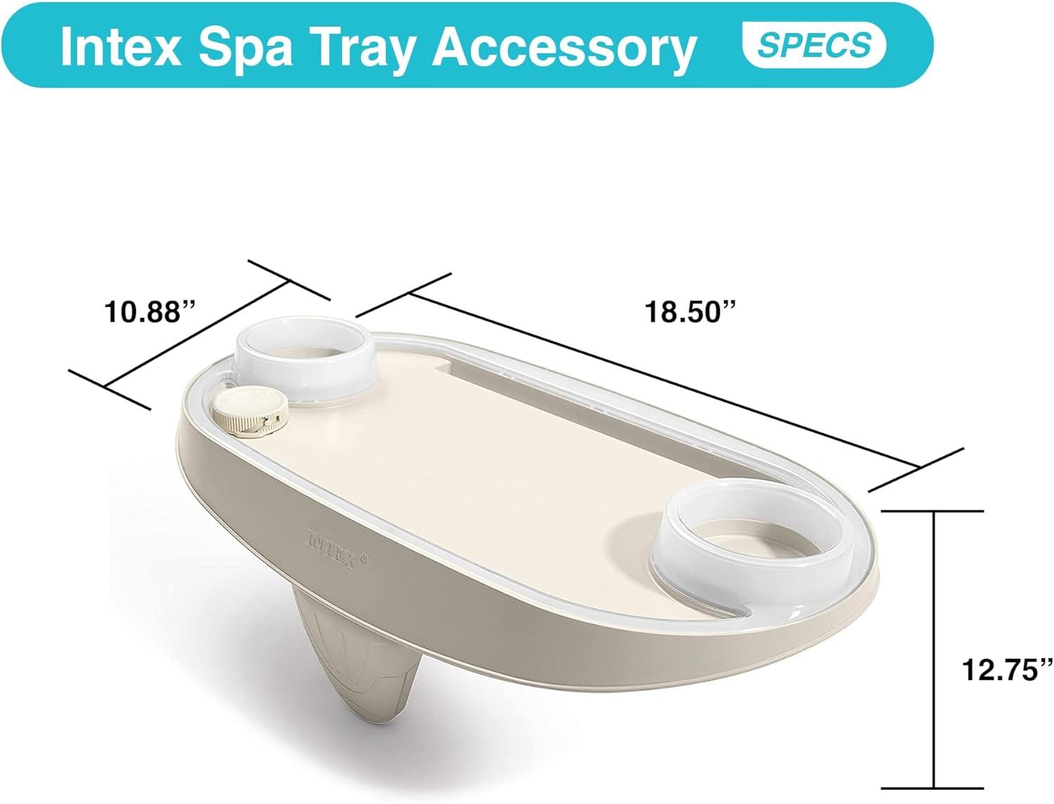 Intex 6-Person Greystone Inflatable Square Hot Tub with LED Tray