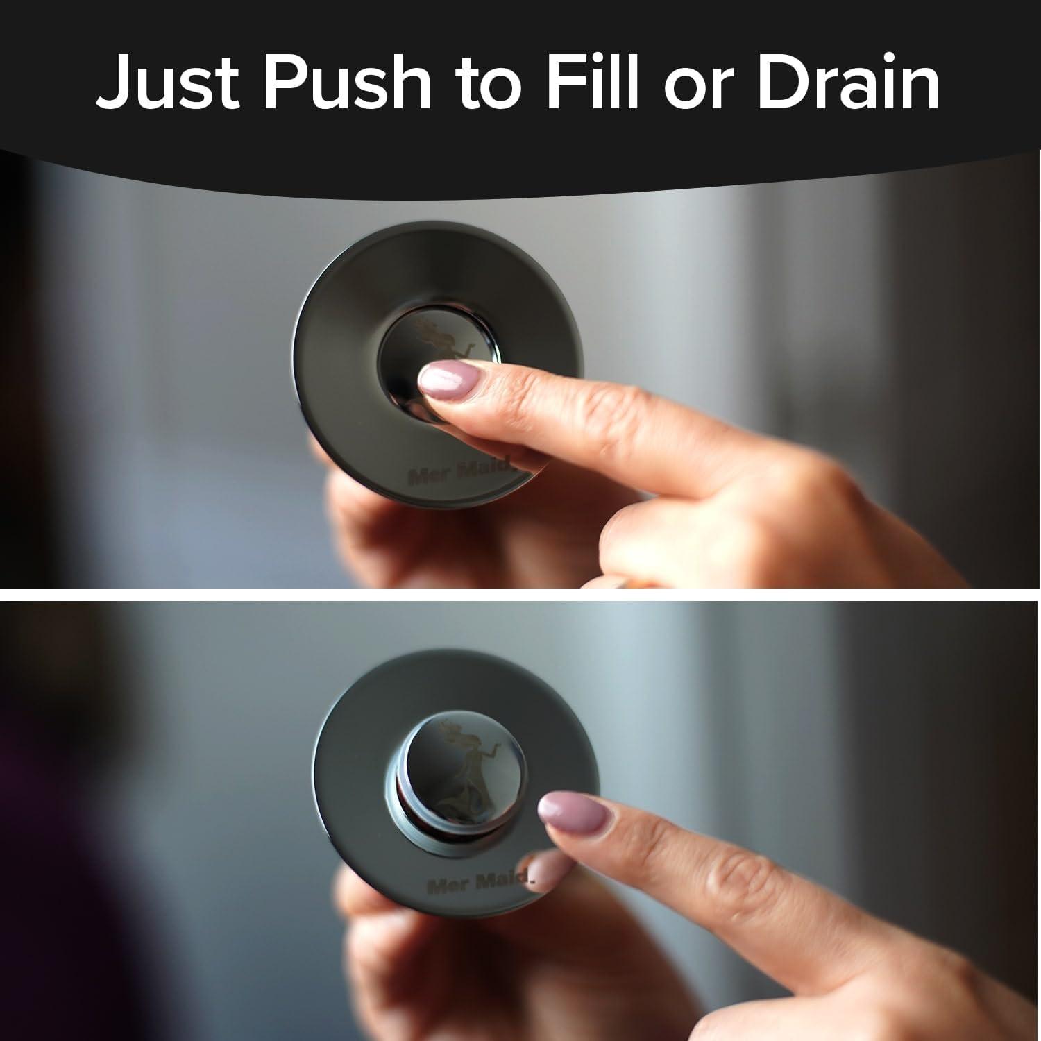 Mer-Maid Drain Magic Universal Sink Stopper, Instantly Replace Broken Stoppers