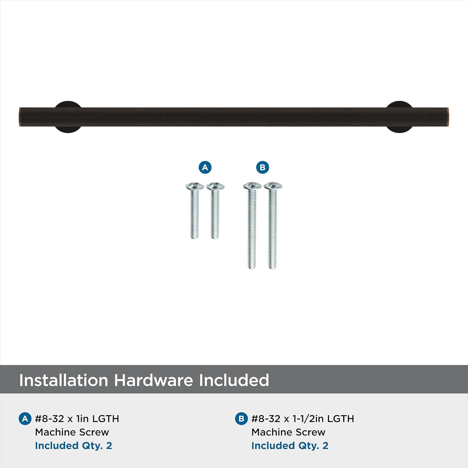Amerock Radius 7-9/16 inch (192mm) Center-to-Center Oil-Rubbed Bronze Cabinet Pull