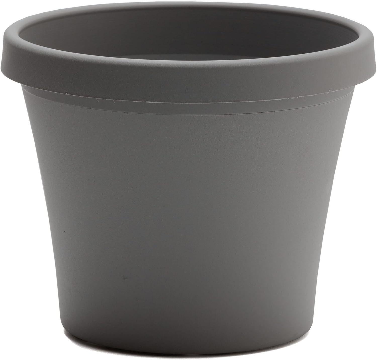 Charcoal Resin Tapered Terra Planter 10.7" for Indoor & Outdoor