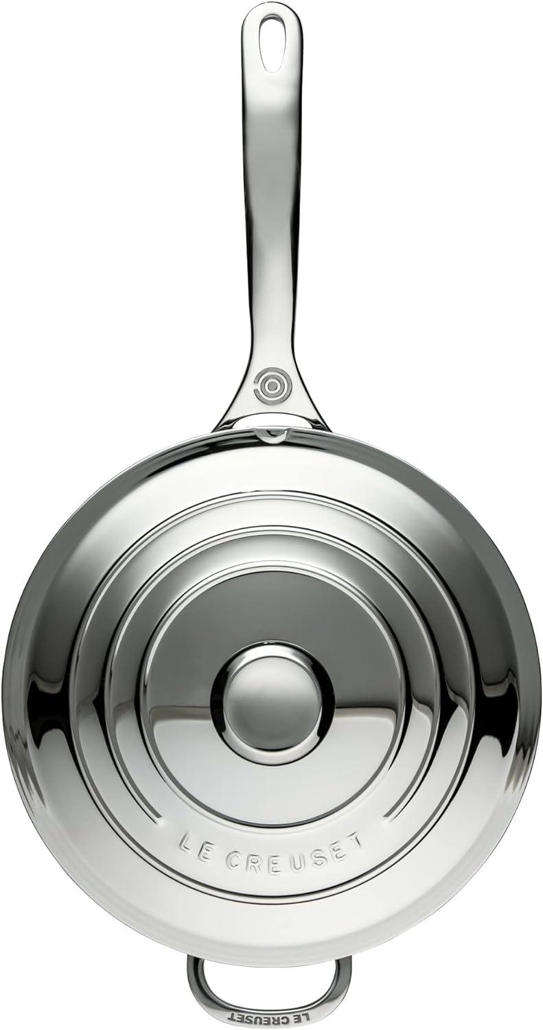 Le Creuset Stainless Steel Saucier Pan with Lid