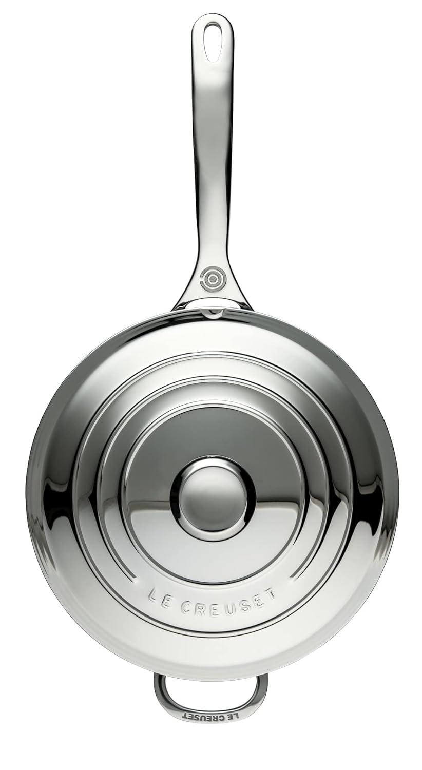 Le Creuset Stainless Steel Saucier Pan with Lid