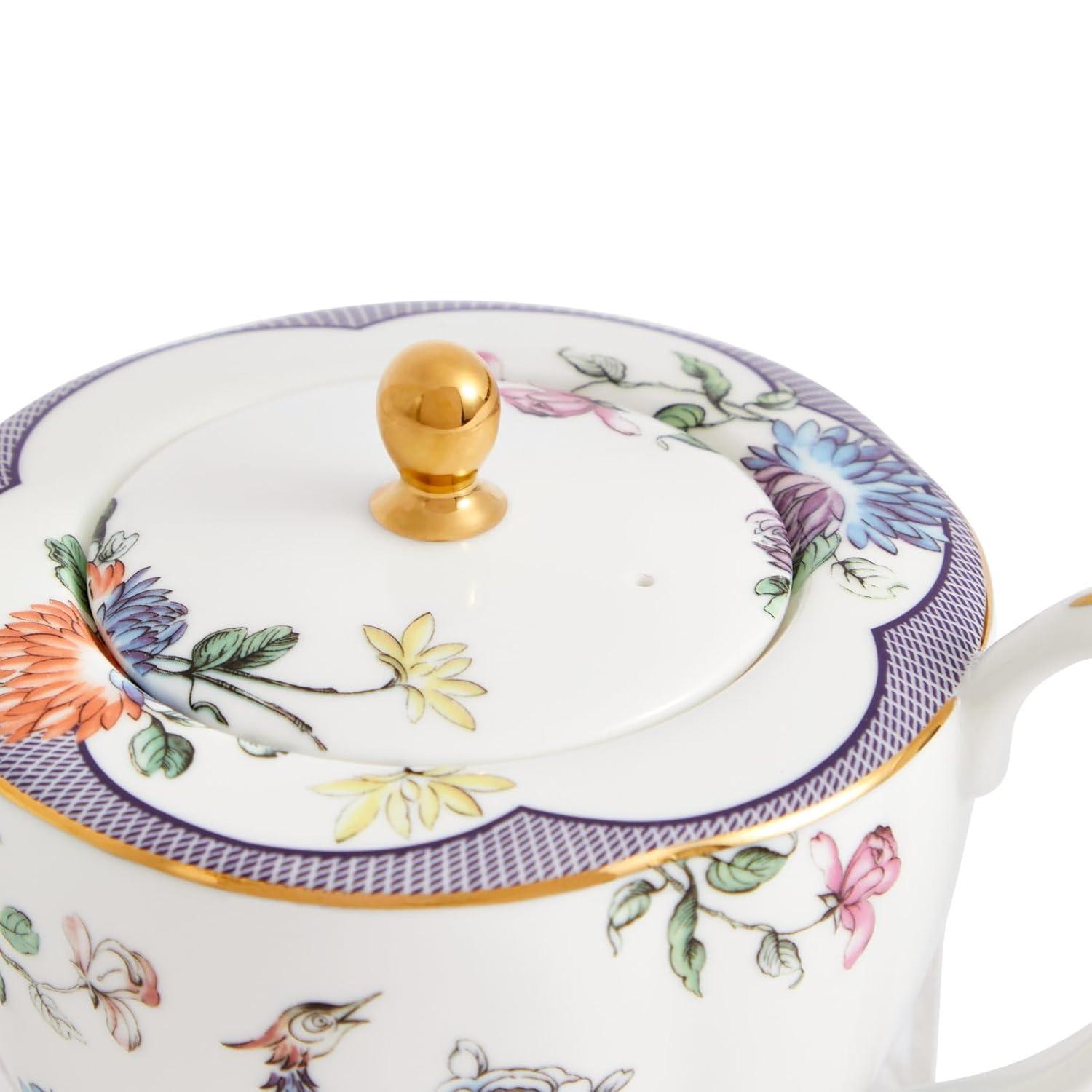 Fortune Floral Multicolor Fine Bone China Teapot