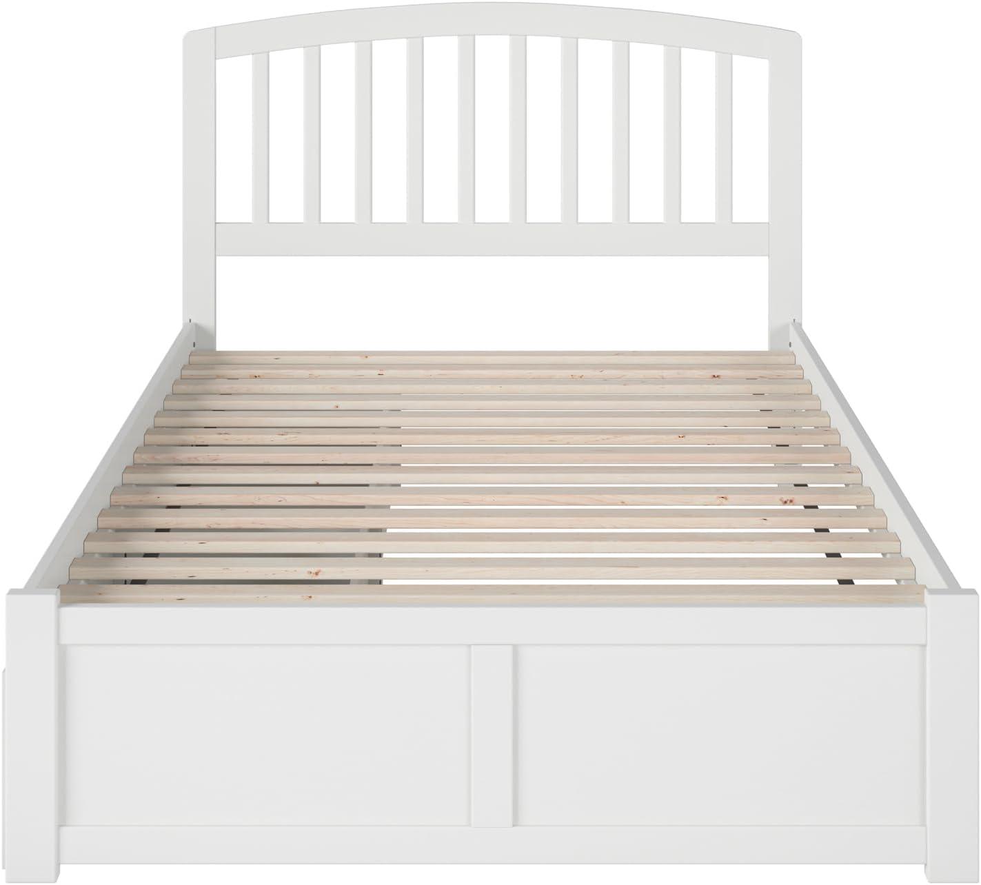 Richmond Platform Bed with Flat Panel Foot Board and 2 Urban Bed Drawers in, Multiple Colors and Sizes